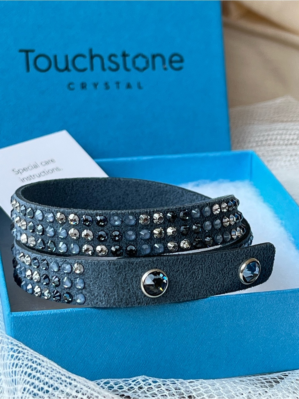 Touchstone Crystal by Swarovski 🌊💎Ocean Crystal Wrap Bracelet, NWT